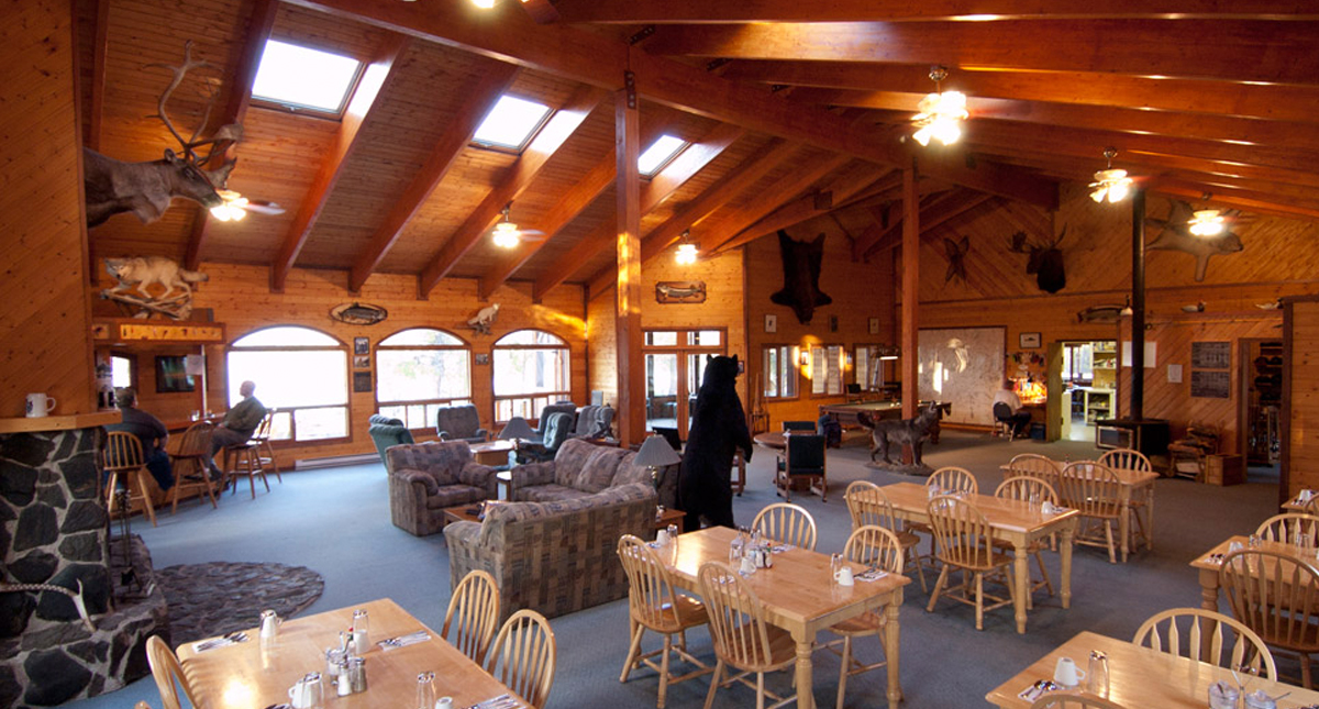Gangler's North Seal River Lodge main lodge restaurant