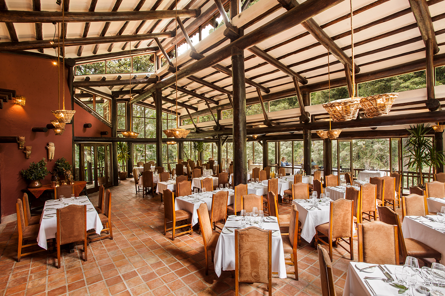 Inkaterra Machu Picchu Pueblo Hotel covered outdoor dining area