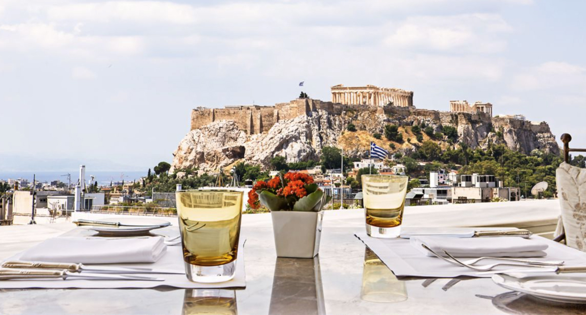 King George Athens outdoor dining and views