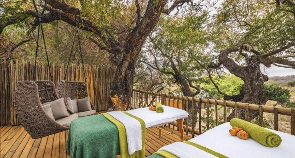 Kruger Gate Hotel outdoor spa treatment area