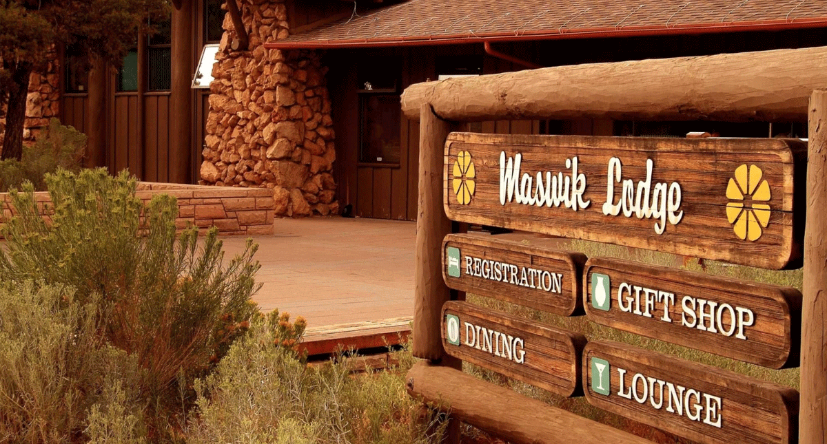 Maswik Lodge entry sign