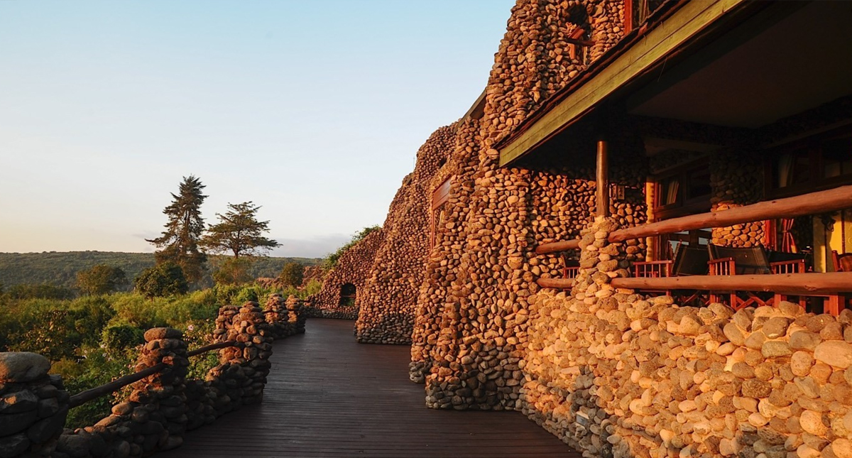 Ngorongoro Serena Safari Lodge exterior walkway