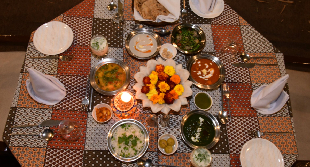 The Bagh traditional dinner and table display