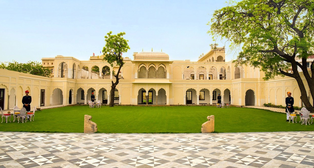 Raj Palace rear courtyard