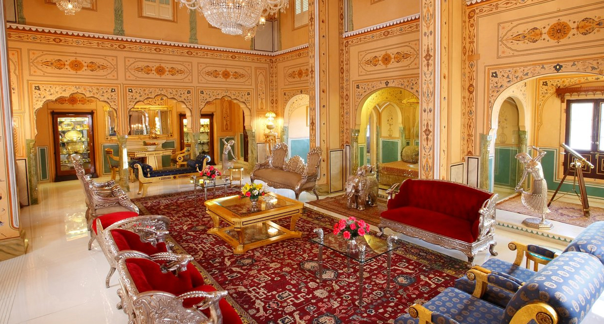 Raj Palace ornately designed lobby