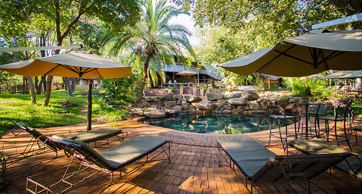 Victoria Safari Lodge pool and patio