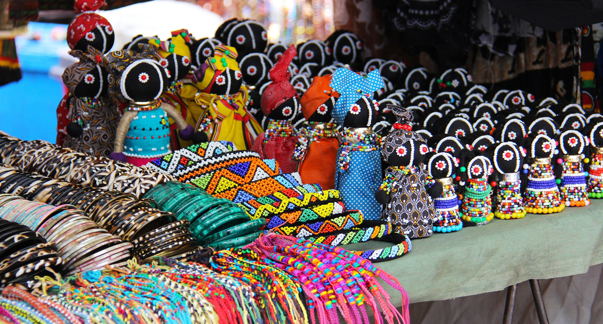 jewelry and dolls at Cape Town market