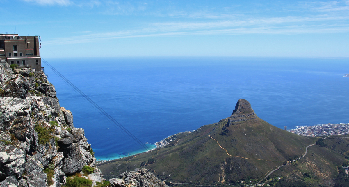 aerial view over Table Mountain