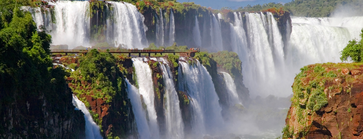 Lush Iguazu Falls waterfalls