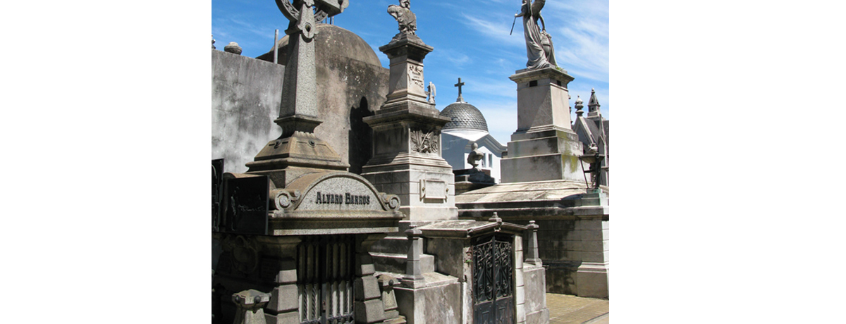 Burial monuments at Recoleta Cemetery