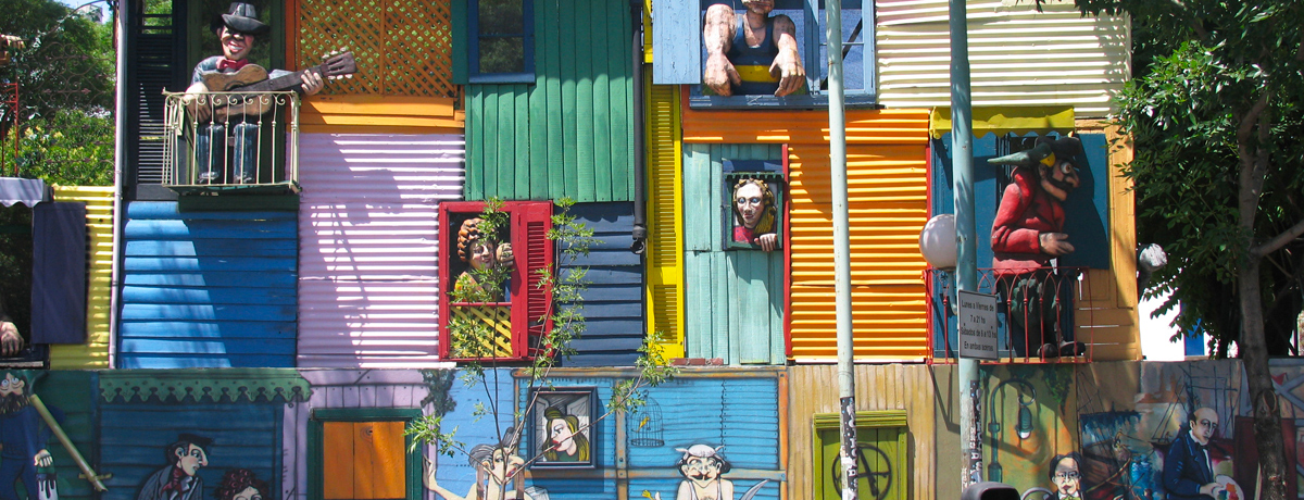 Traditional colorful houses of La Boca