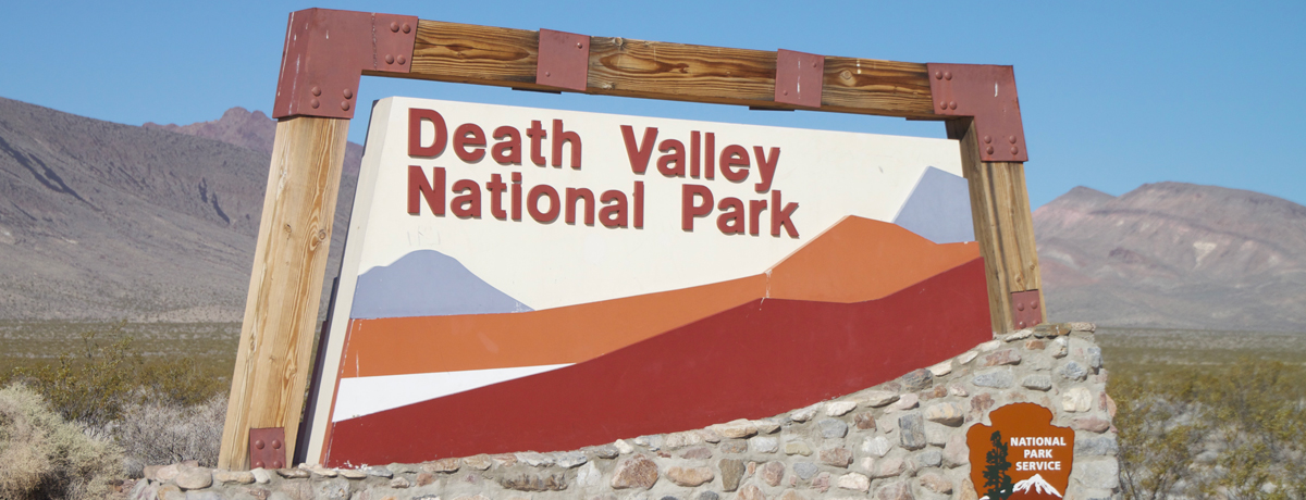 Entry sign to Death Valley National Park
