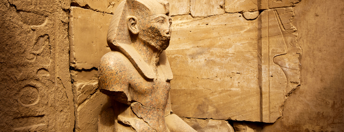 Stone statue in the Karnak Temple in Luxor