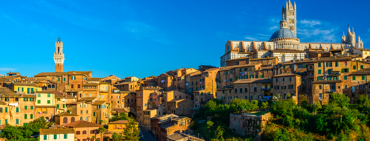Panoramic cityscape of Siena