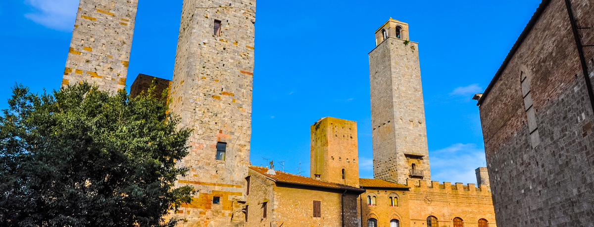 Stone towers inside San Gimignano