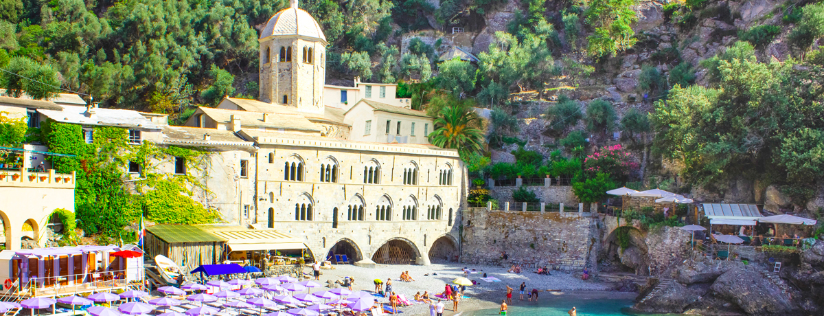 San Fruttuoso abbey in Liguria