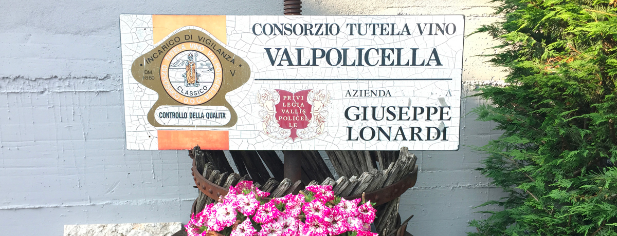 Entrance to Giuseppe Lonardi winery in Valpolicella