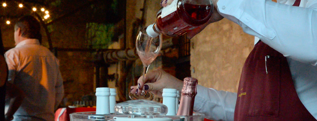 Close-up of pouring wine