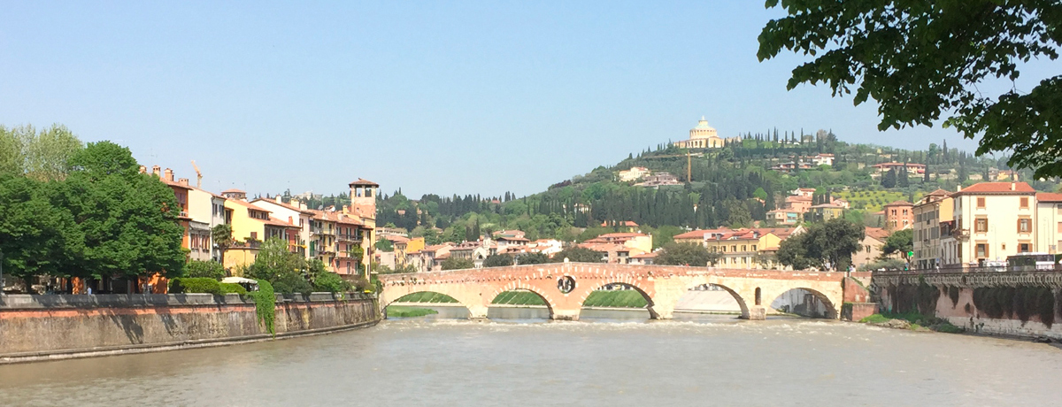 Verona over the river and Castelvecchio Bridge