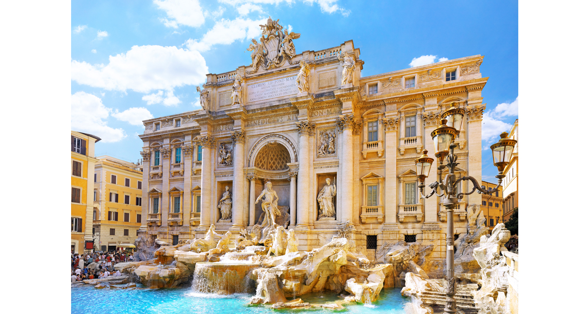Trevi Fountain and statues