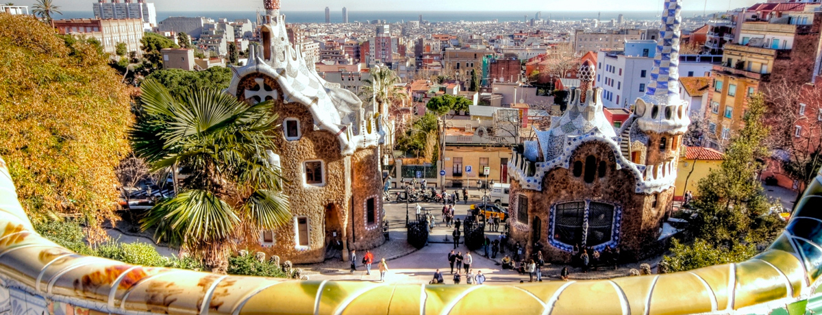 Park Guell designed by architect Gaudi