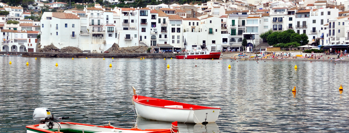 Aerial view of Cadaques from the water
