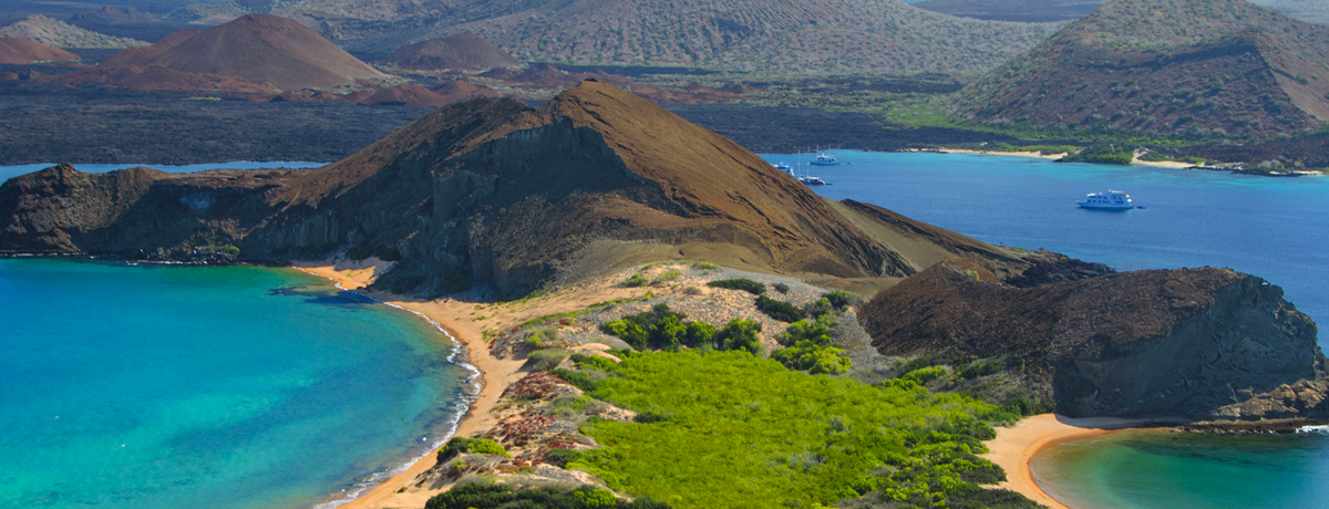 Aerial view of a part of the Galapagos Islands