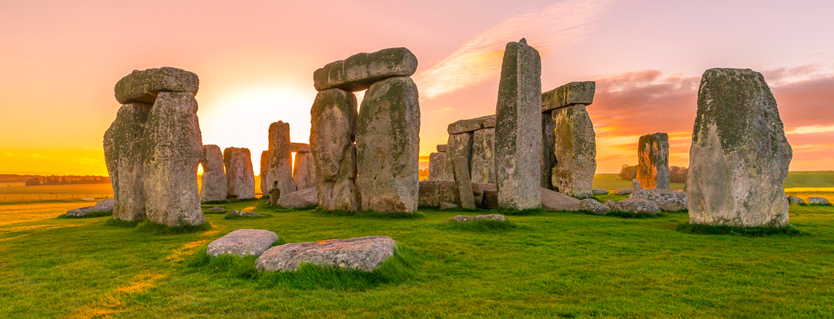 Stonehenge structure at sunset