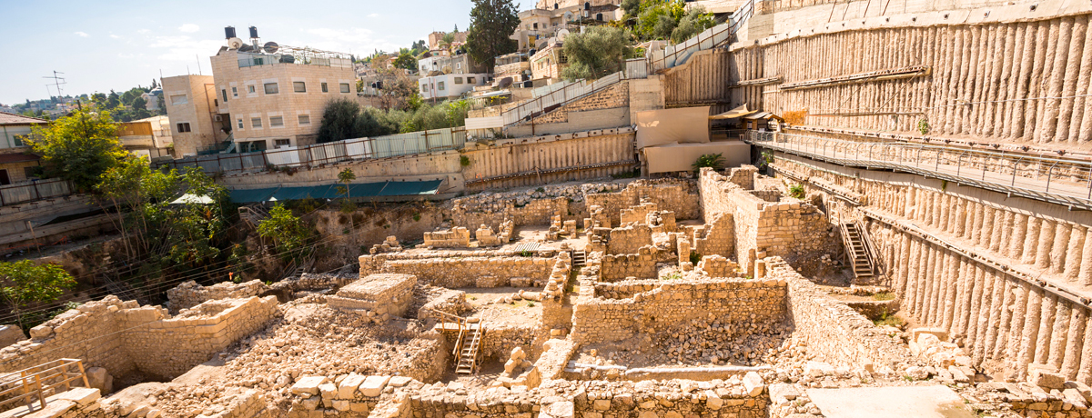 Archaeological site close to City of David in Jerusalem