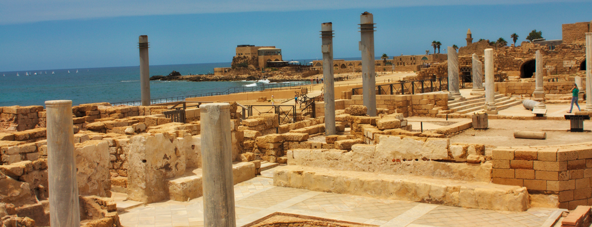 Ancient Roman city of Caesarea in Israel