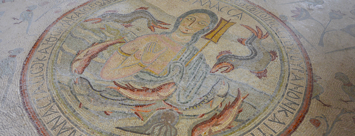 Tile mosaic in Madaba, Jordan