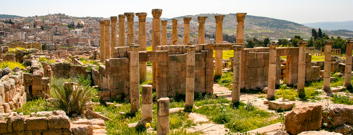 Ruins of the Greco-Roman city of Gerasa at Jerash, Jordan