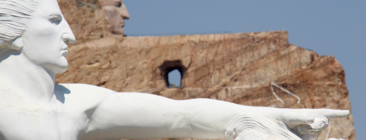 Close-up of Crazy Horse Memorial