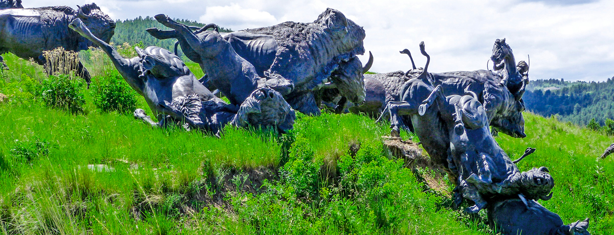 Art sculpture in Deadwood, South Dakota entitled, Tatanka Story of the Bison