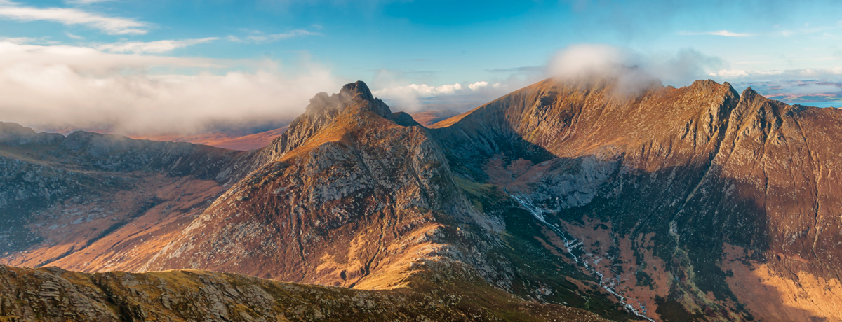 Cir Mhor and the Saddle seen at the Isle of Arran