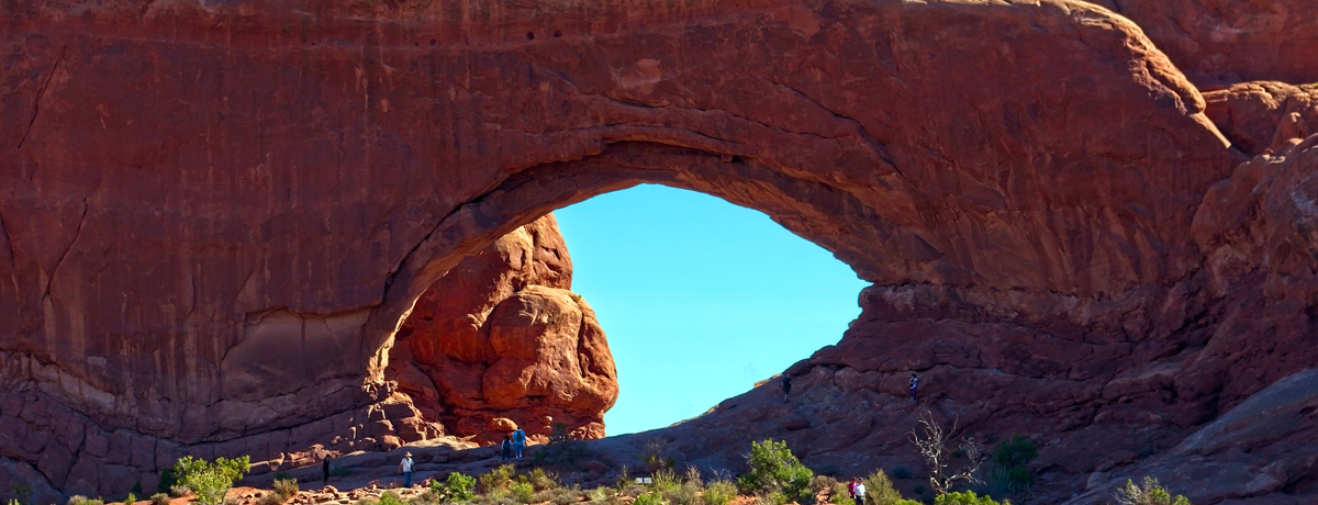 Close-up of arch formation at Arches National Park