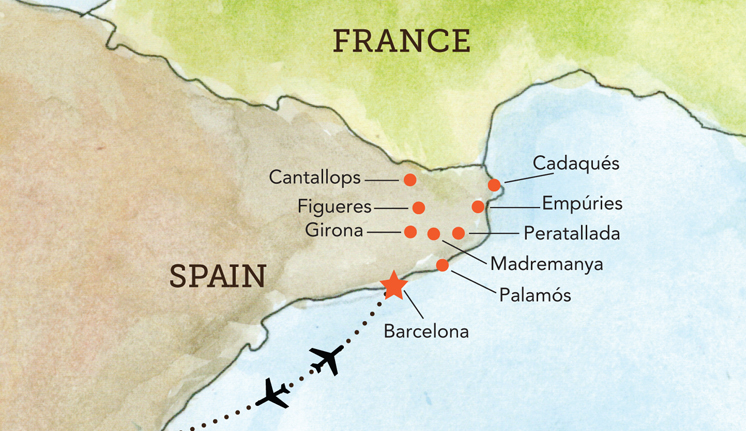 Tour map for Flavors of Catalonia