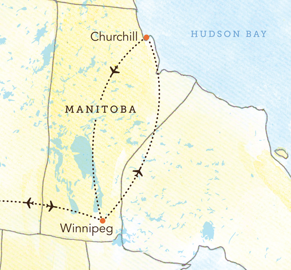 Tour map for Polar Bears of Churchill