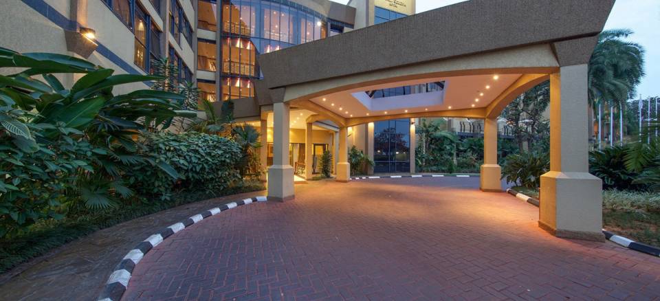 Kigali Serena Hotel exterior entryway