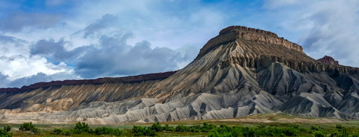 Mount Garfield under cloudy skies