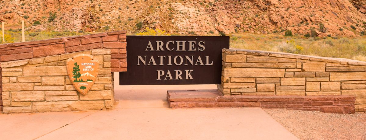 Arches National Park entrance sign