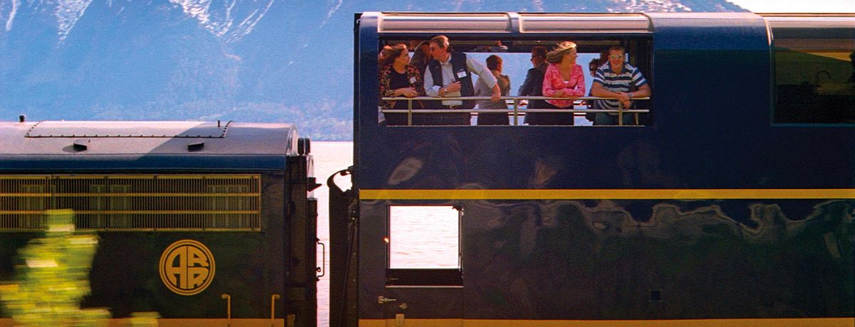 Alaska Railroad Gold Star train car