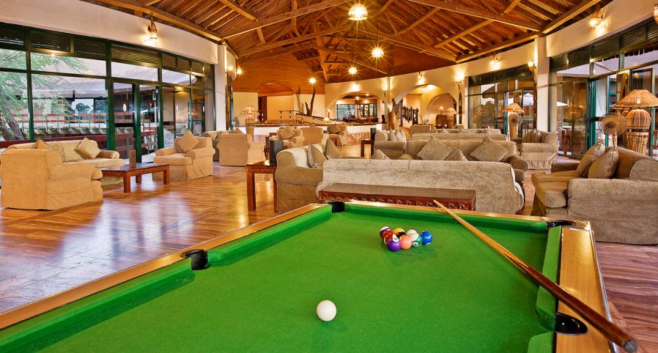 Tarangire Sopa Lodge lounge and game room