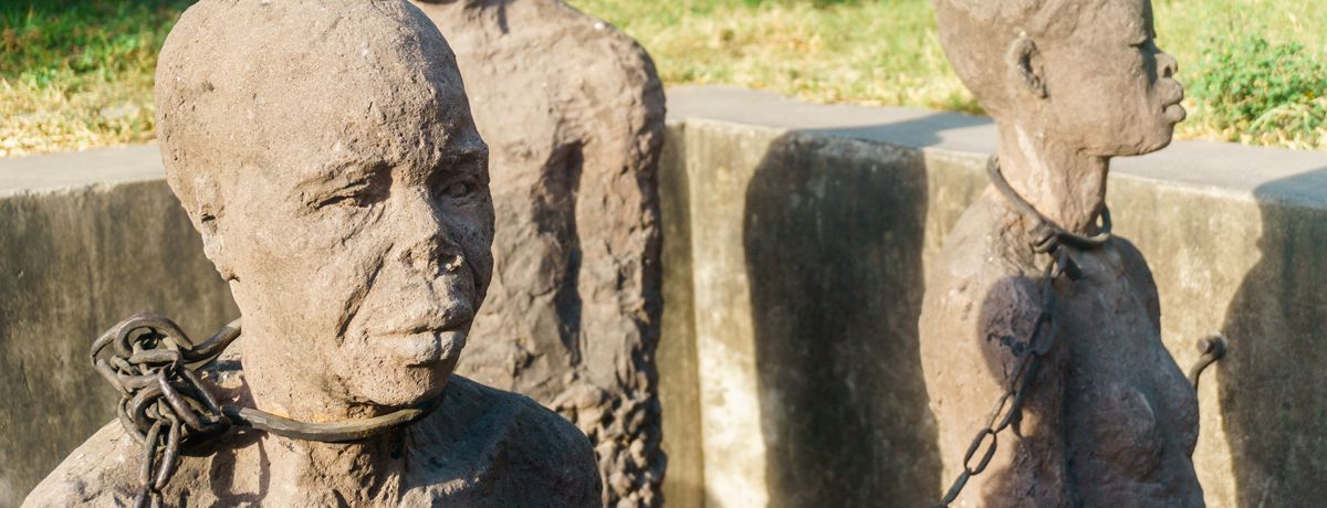 African Slave trade statues in Stone Town