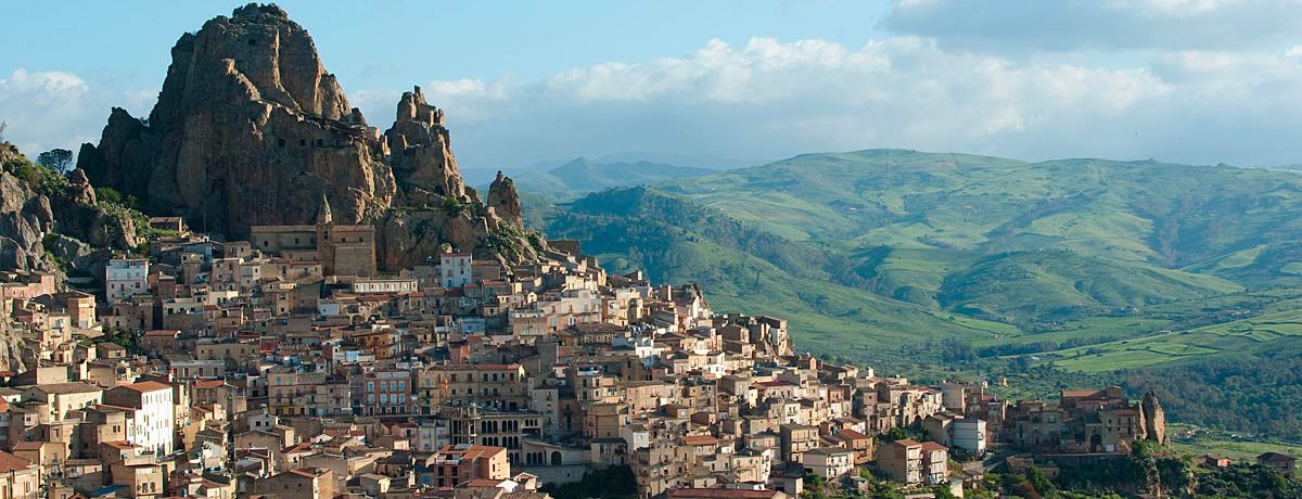 Aerial view over Cefalu