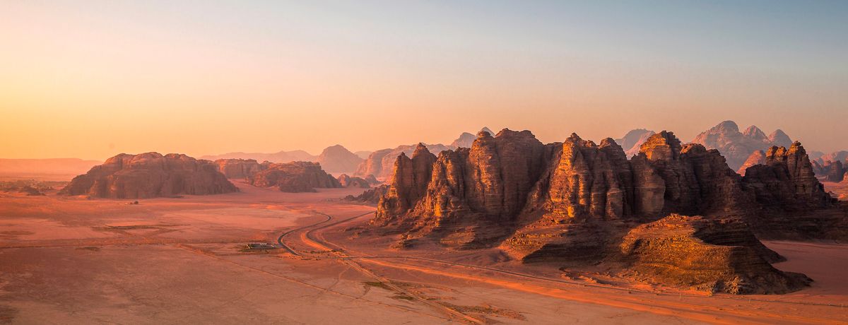 wadi rum at sunrise