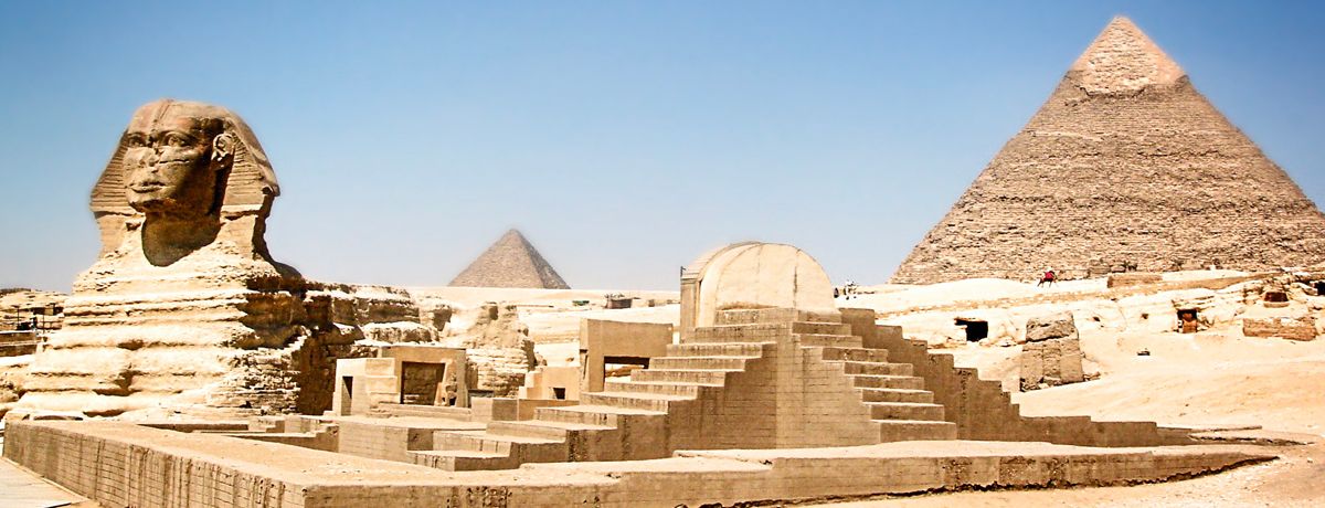 sphinx and pyramid